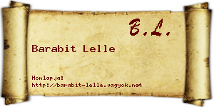 Barabit Lelle névjegykártya